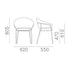 Jazz 3716 Armchair Upholstered / Frame Titanium Finish